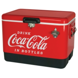 Coca Cola Metal Ice Chest, 54 Quart, Red