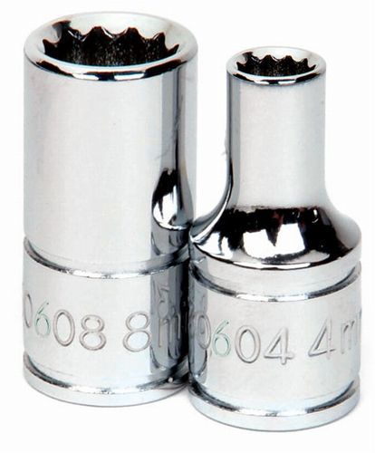 1/4" Drive 12-Point Metric 6 mm Shallow Socket