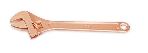 Non-Sparking Adjustable Wrench Copper Beryllium 45