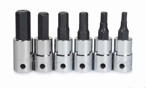 6 pc Tools@Height 1/4" Drive Hex Bit Socket Set