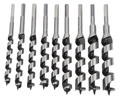 9 Piece Auger Bit Set 1/2"To 1"