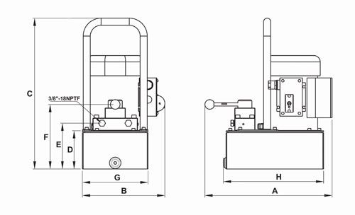 0.5 H.P. 1 Gallon Electric Pump with Pendant Switch