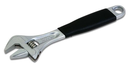 8" SAE Adjustable Chrome Finish Wrench with Ergo™ Handle