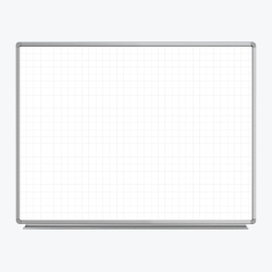 Luxor 48 x 36 Wall Mounted Ghost Grid Whiteboard