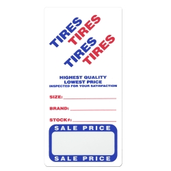 Adhesive Tire Label - 500 per Roll