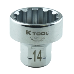 Spline Socket 1/4" Drive 14mm