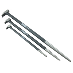 Roll Head Ladyfoot Pry Bar Set, 3 Pc