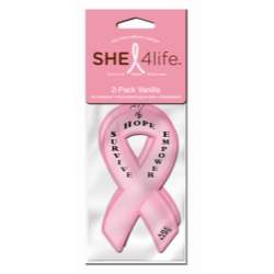 2PK She4Life Pink Ribbon Air Freshener