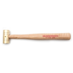 8OZ Brass Hammer, Hickory Handle