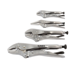 4PC Curved, Straight, & Long Nose Locking Pliers