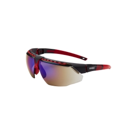 UVEX AVATAR GLASSES BLK/RED, BLUE MIR HC