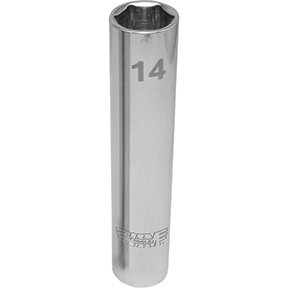 14MM EXTRA DEEP METRIC SOCKET, 1/4" SQ DR