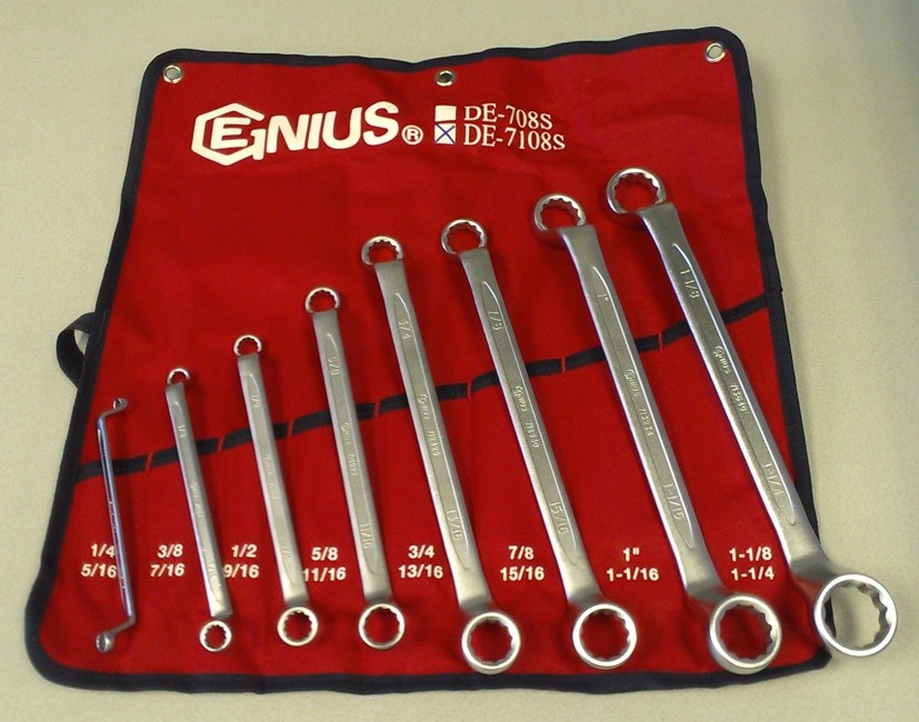 8PC SAE Double Ended Offset Ring Wrench Set