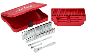 1/4" Drive 28pc Ratchet & Socket Set - Metric