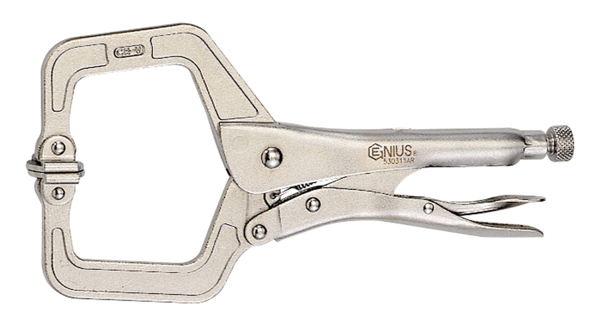 Locking C-Clamp with Swivel Pads Plier, (275mm)11"