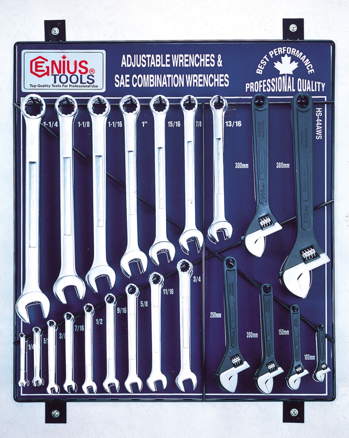 44PC Adj. & Combination Wrenches Display Board