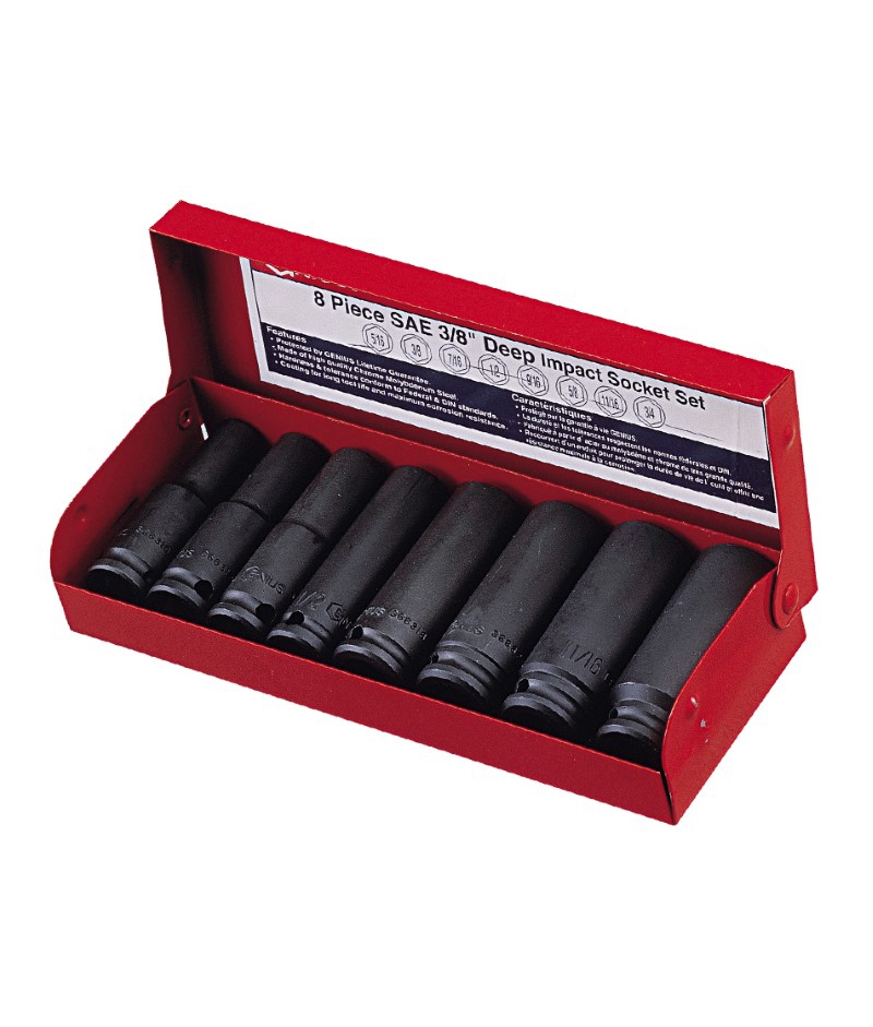 8PC 3/8" Dr. SAE Impact Socket Set