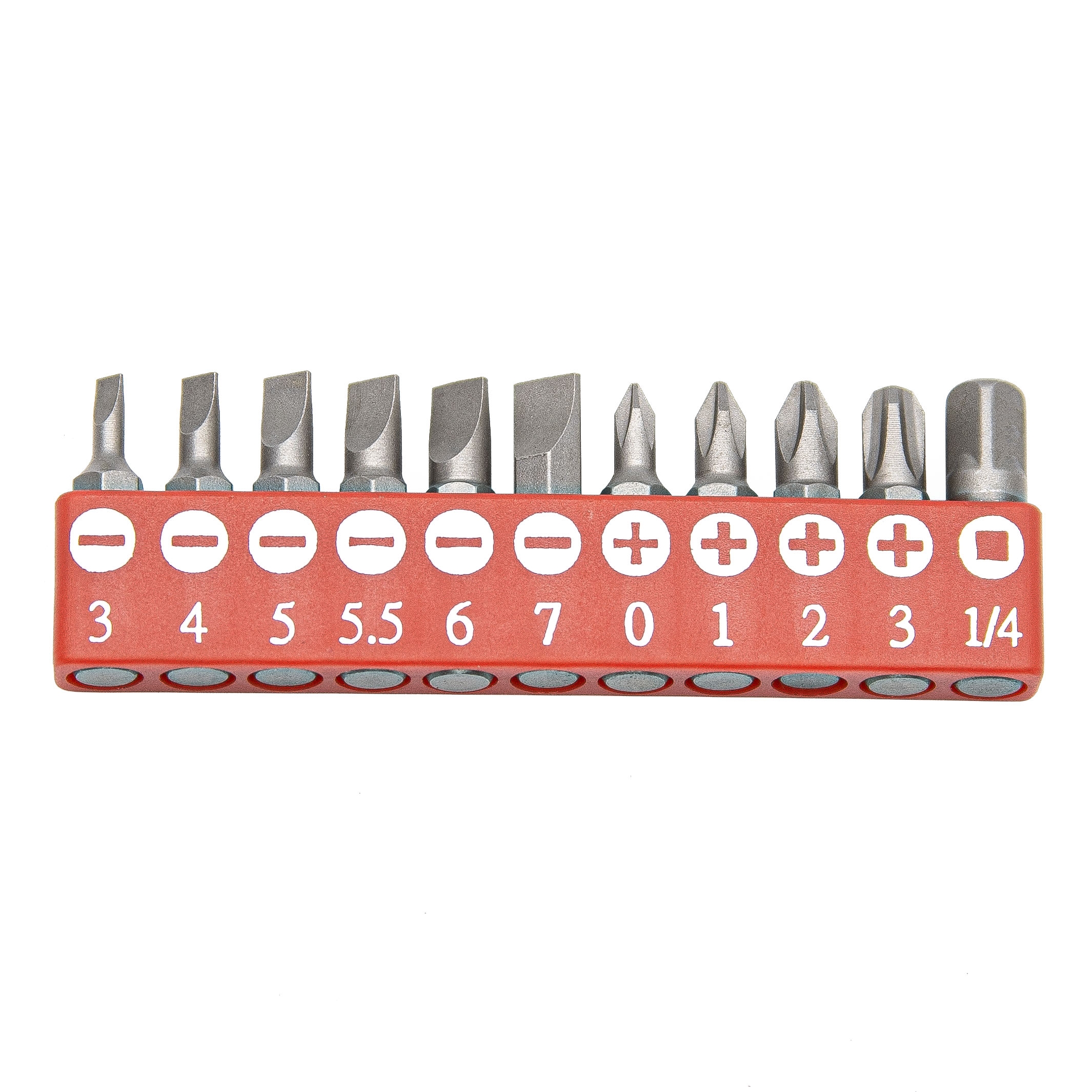 11PC Slotted & Phillips Screwdriver Bit Set