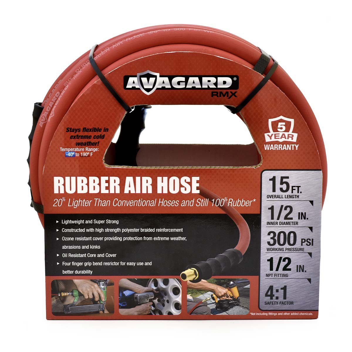 BLUBIRD AVAGARD RUBBER AIR HOSE 1/2 IN. X 15 FT.