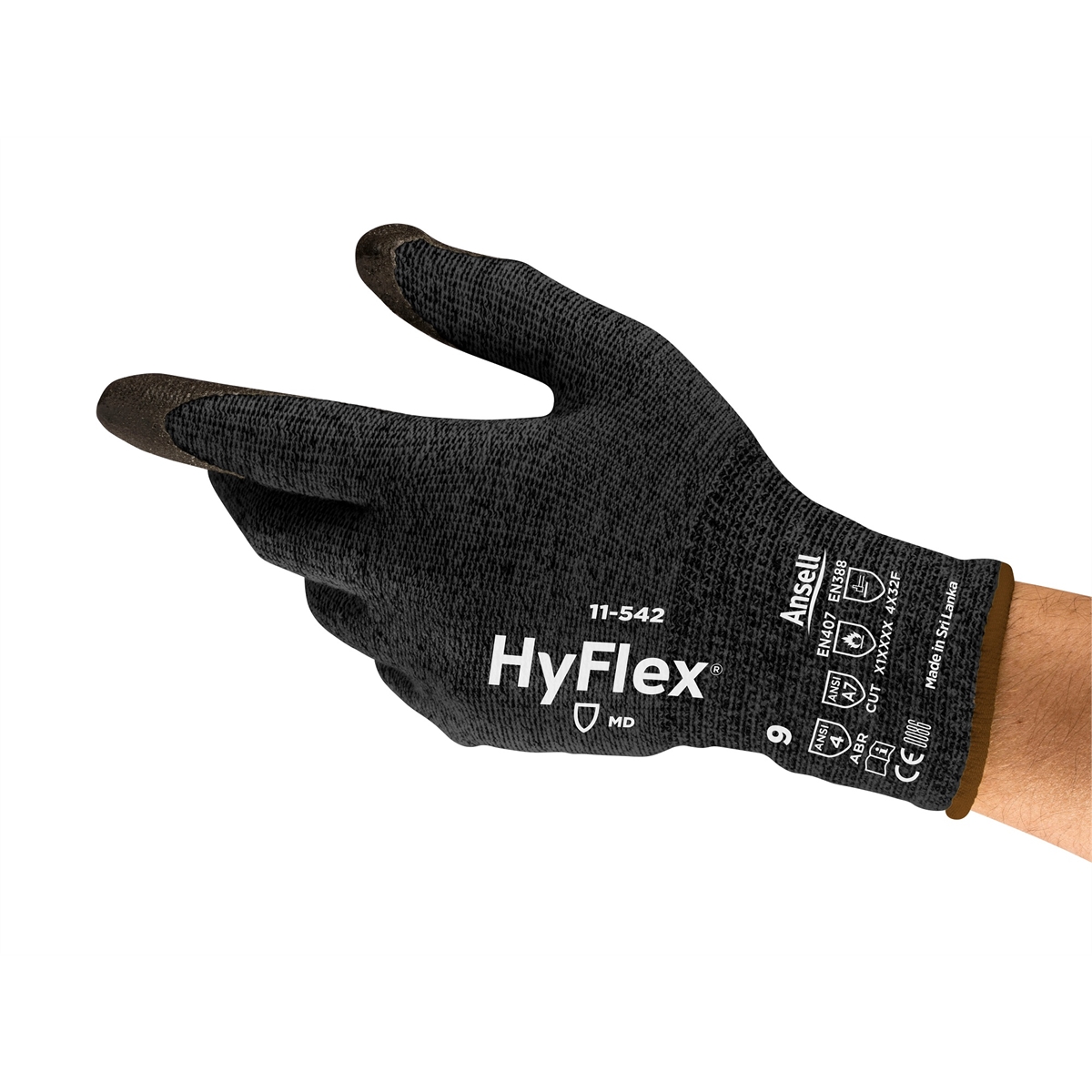 HYFLEX 11-542 LIGHTEST WGT HIGH CUT GLOVES, SZ 11