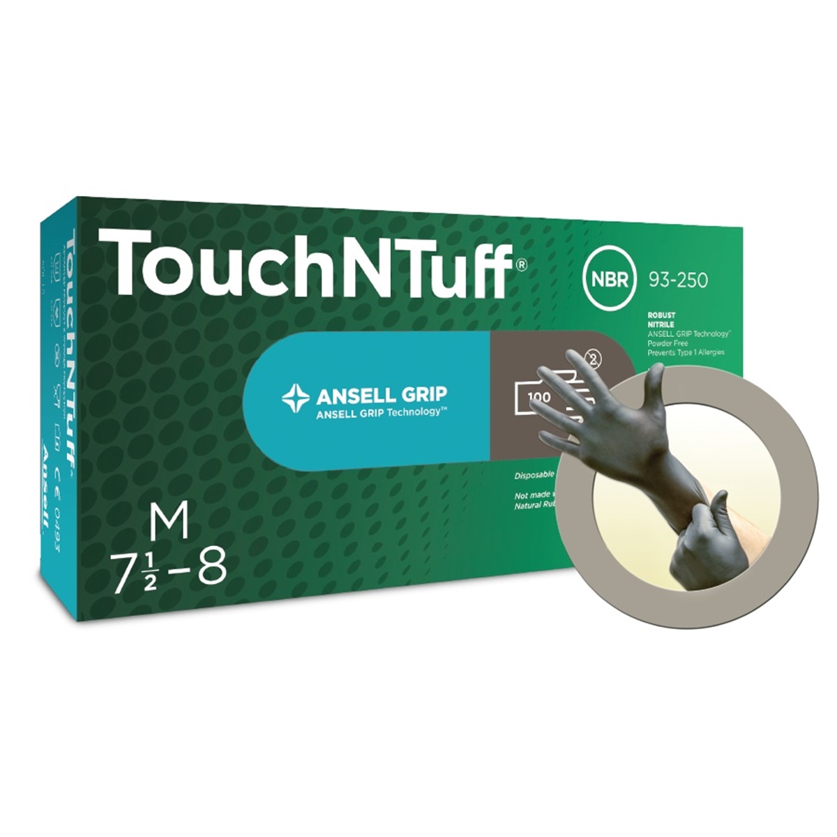 GLOVE TOUCHNTUFF 93-250 DISPOSABLE NITRILE SZ XS