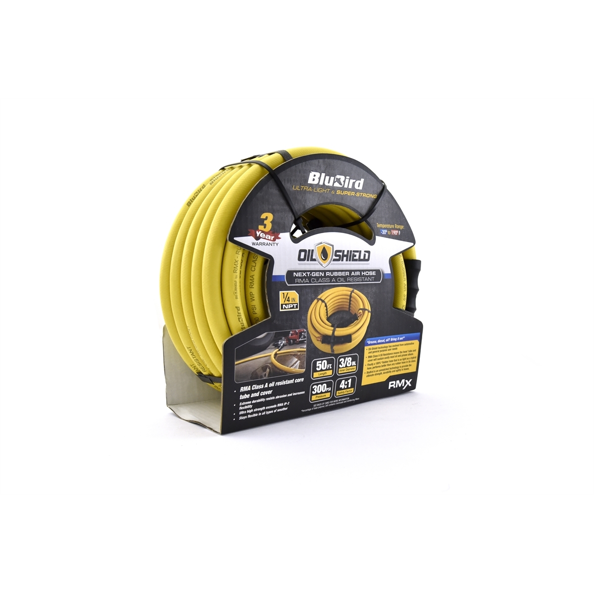 BLUBIRD OIL SHIELD 3/8 IN. X 50 FT. AIR HOSE.