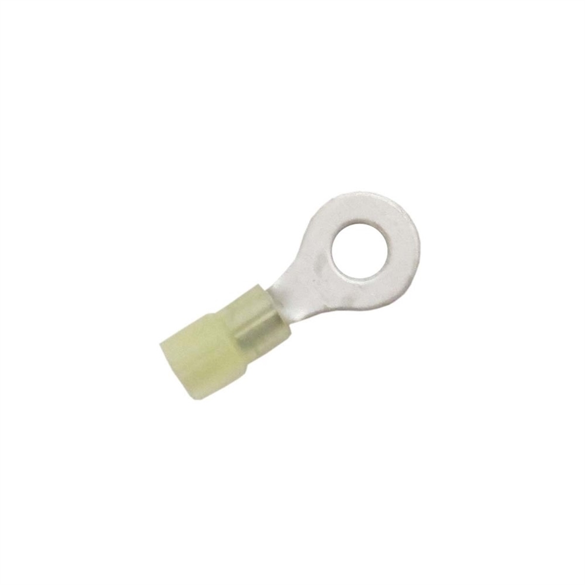 1/4" Ring Terminal Yellow Nylon (12-10) (100/Bag)