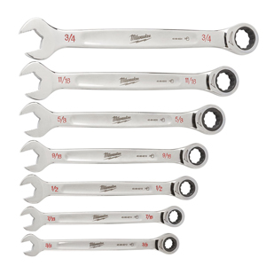 7pc Ratcheting Combination Wrench Set - SAE