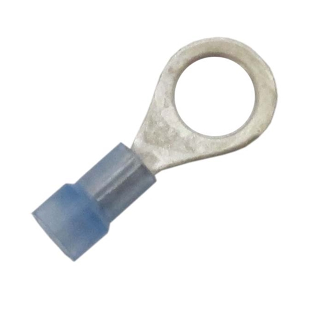 #6 Ring Terminal Blue Nylon (16-14) (100/Bag)