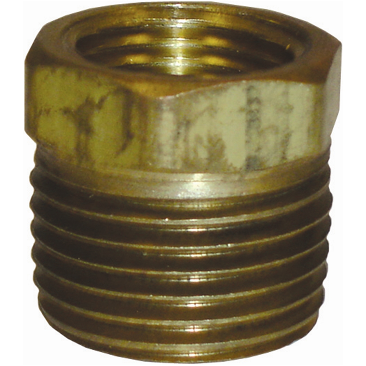 1/2" x 3/8" Pipe Thread Bushing Brass Fitting