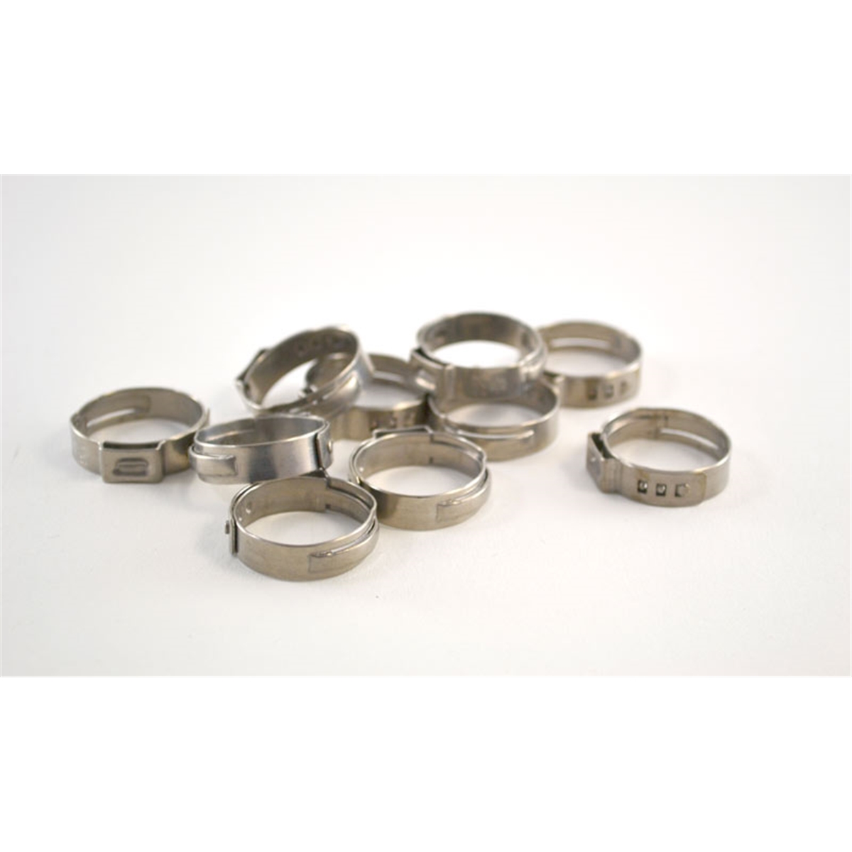 9/16" Open Pinch Hose Clamps (.472" - 9/16") 5/Bag