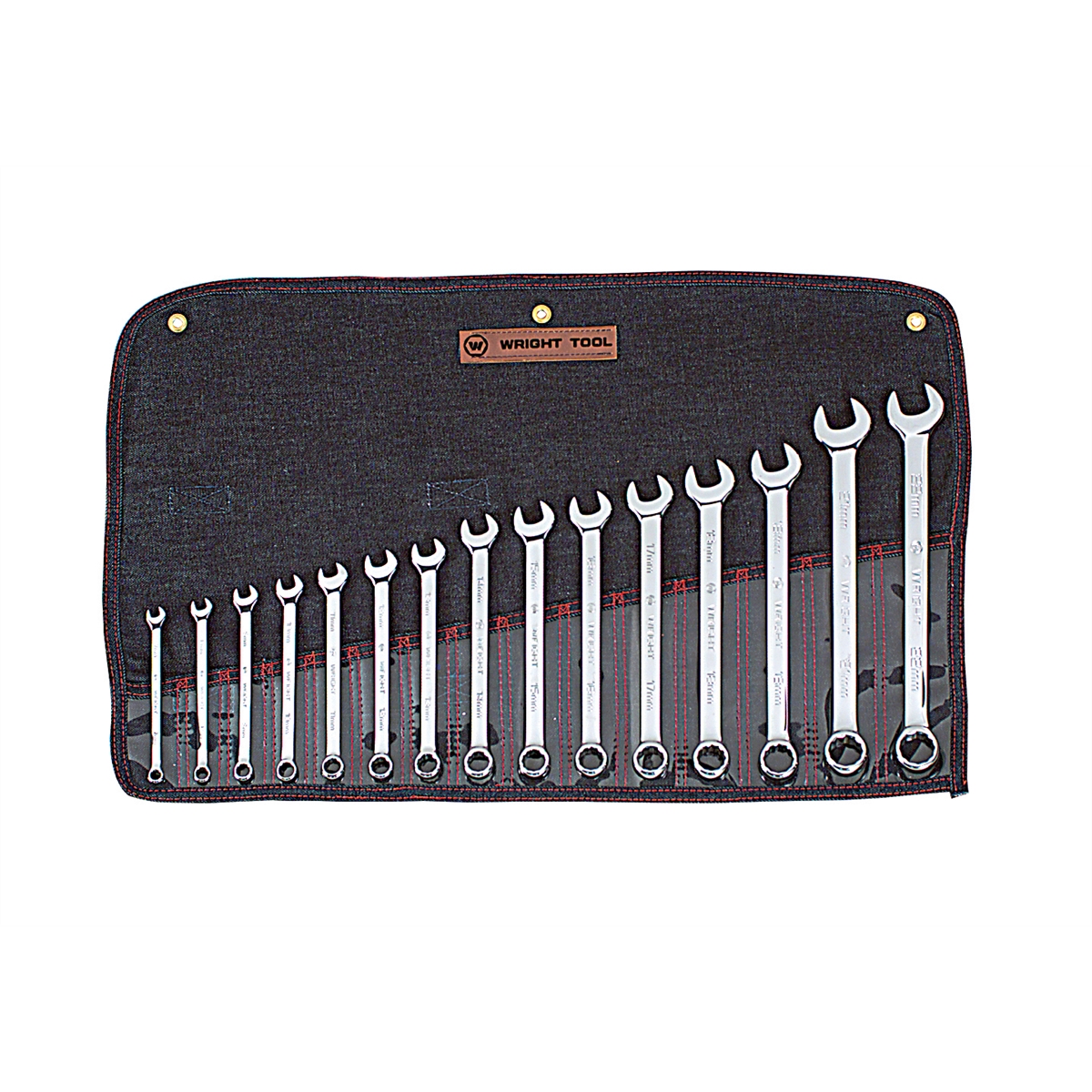 15pc 12pt. Metric Full Polished Comb Wrench Set