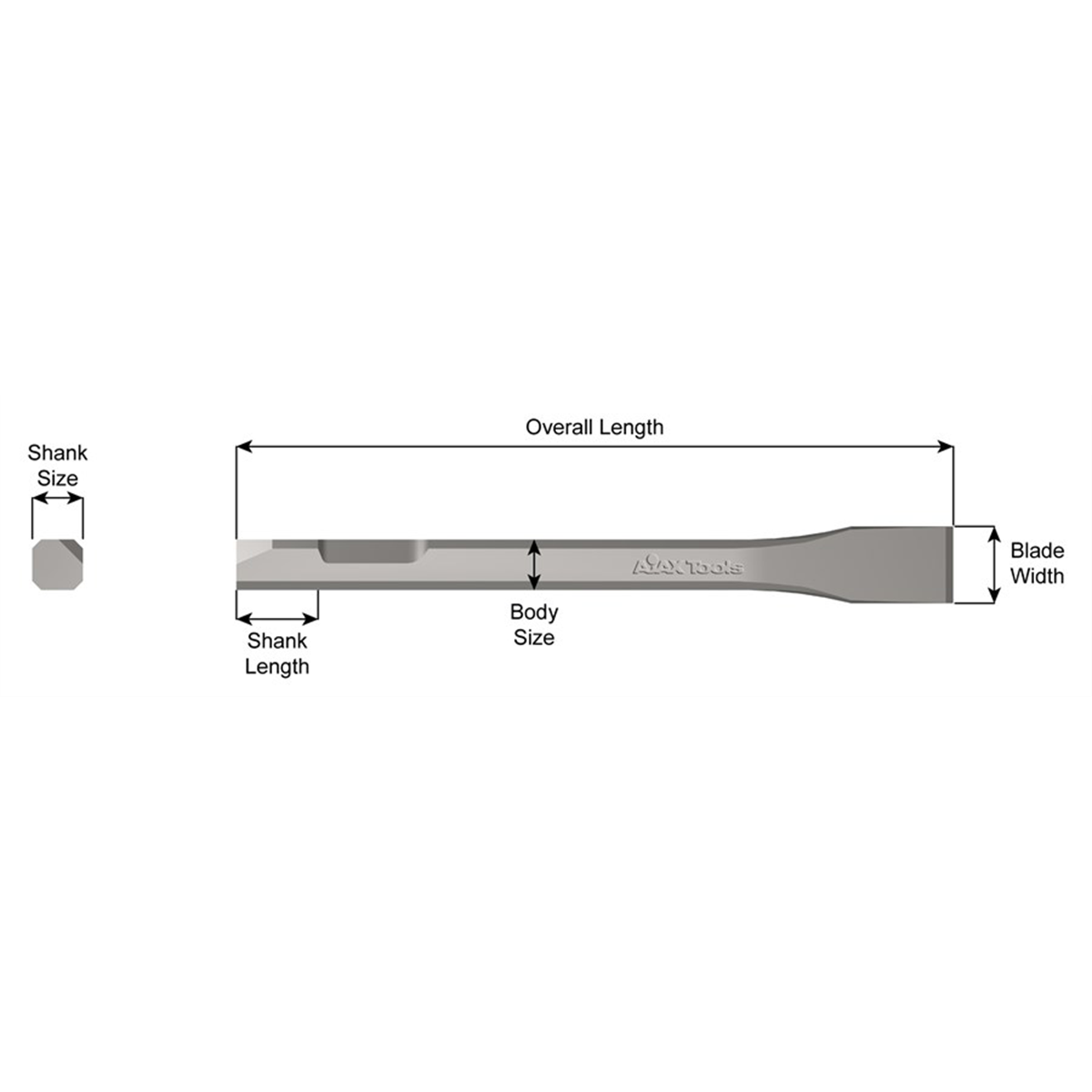 FLAT CHISEL 7"L 3/4"W