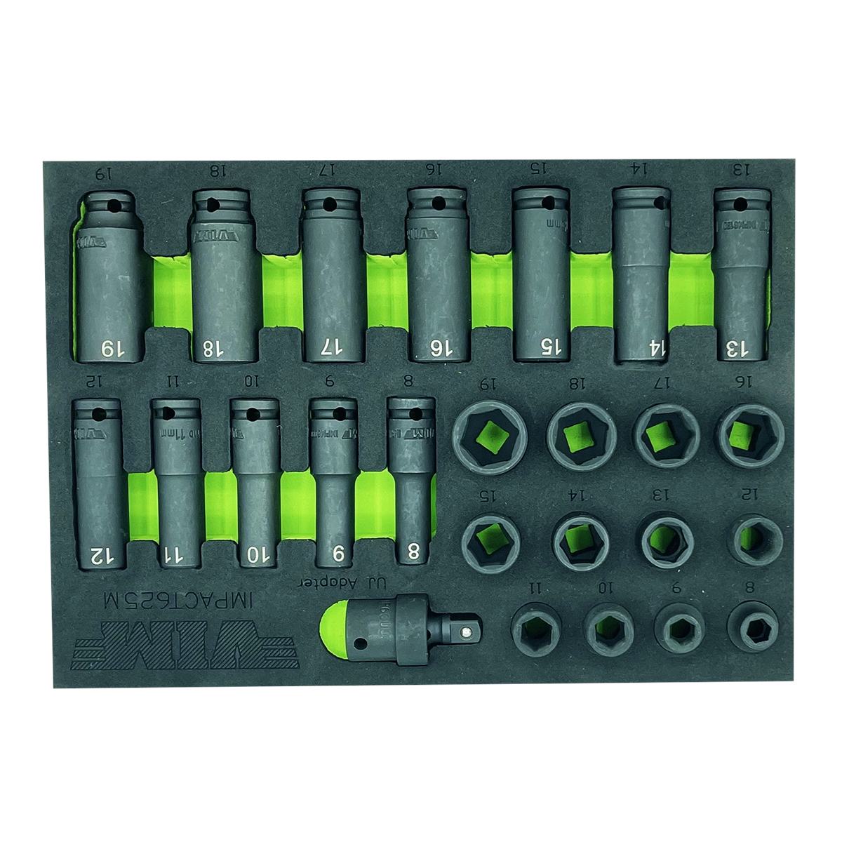 25 PC. 3/8" DR. METRIC IMPACT SOCKET SET