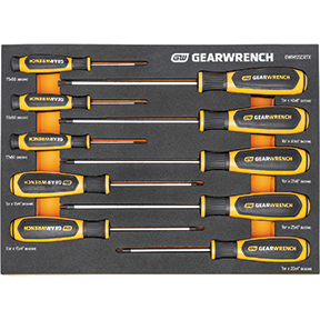 10 Piece Torx Dual Material Screwdriver Set in Foam Storage Tray