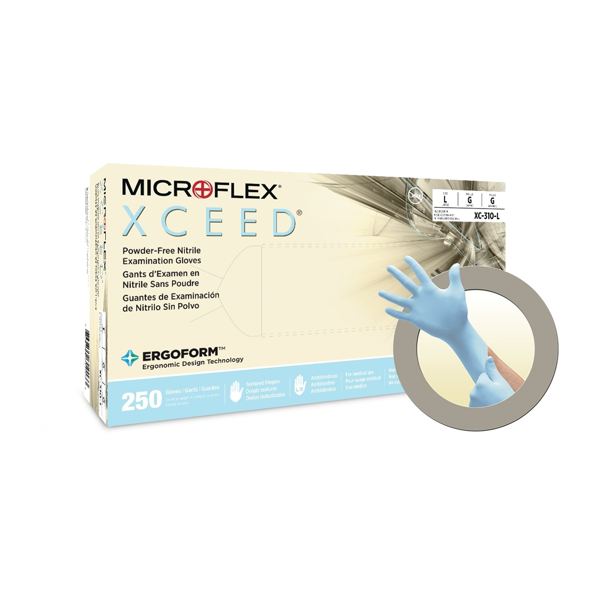 CASE GLOVE XCEED XC-310 NITRILE XS