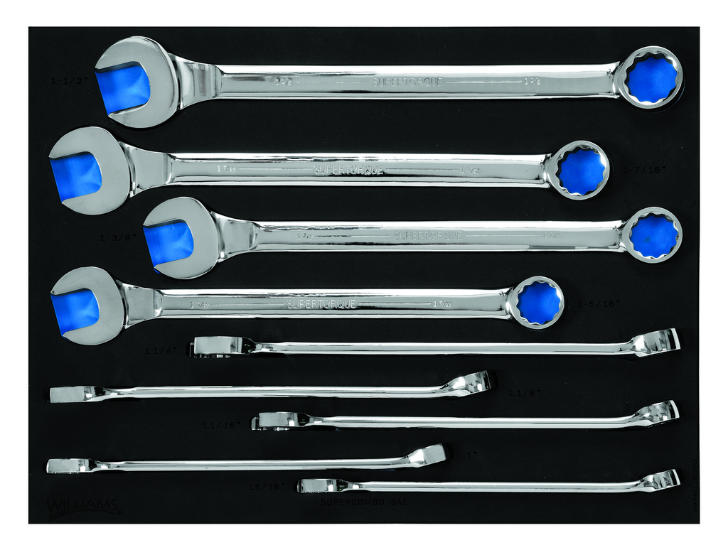 9 pc SAE 12-Point SUPERCOMBO(R) Combination Wrench Set in 2/3 Fo