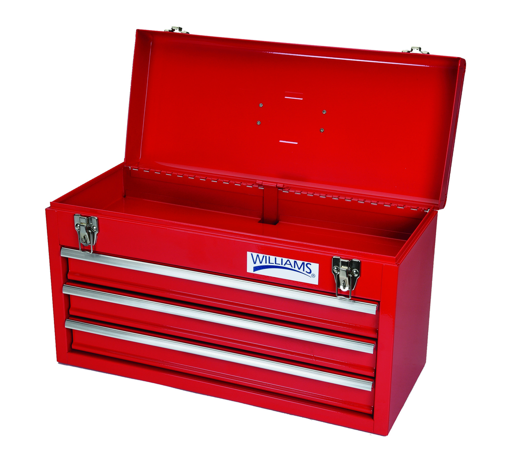 21" Flat Top Tool Box Red