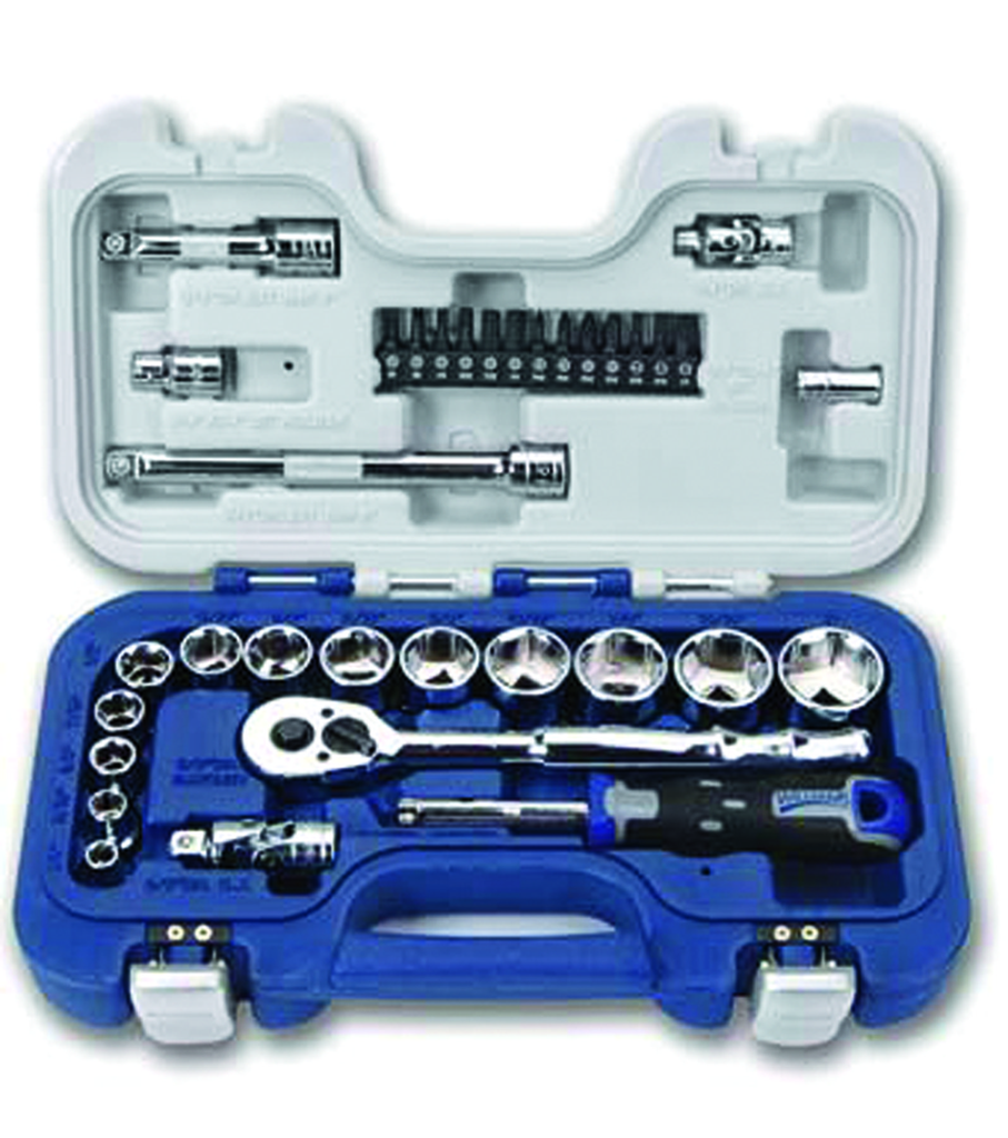 34 pc Basic Tool Set, 6-Point Rugged Case System, ...