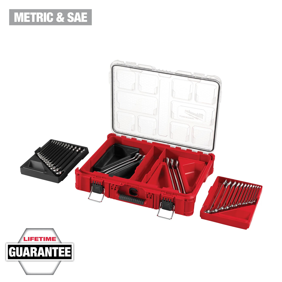 Milwaukee Tool 30pc Metric & sae sae standard Combination Wrench Set with PACKOUT™ Organizer