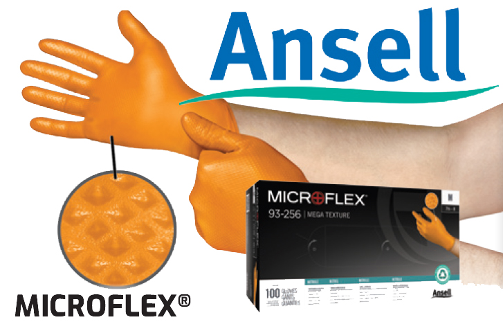 MEGA TEXTURE ORANGE NITRILE LARGE