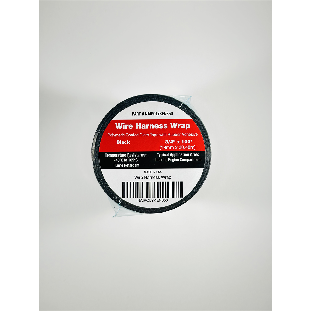 Nairn Polyken 650 Harness Tape 3/4"x100' Black 1 s...