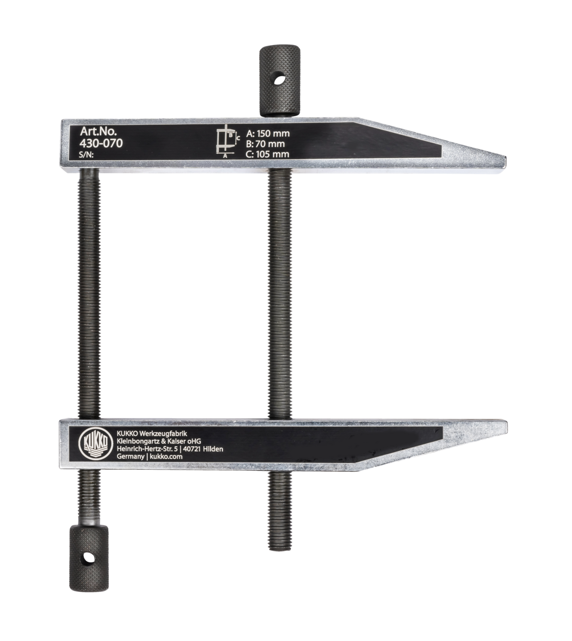 Parallel screw clamps 0 - 105 mm