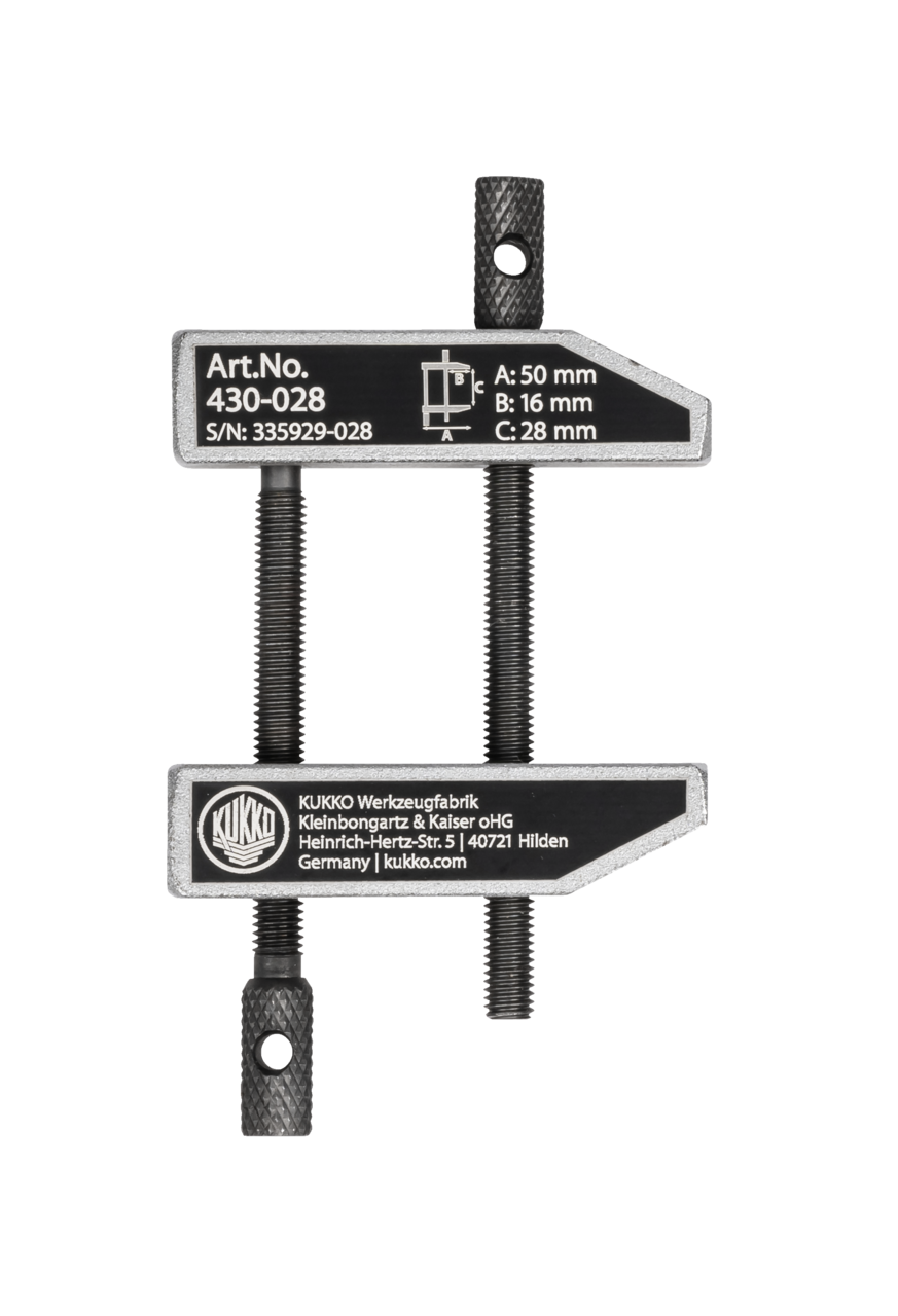 Parallel screw clamps 0 - 28 mm