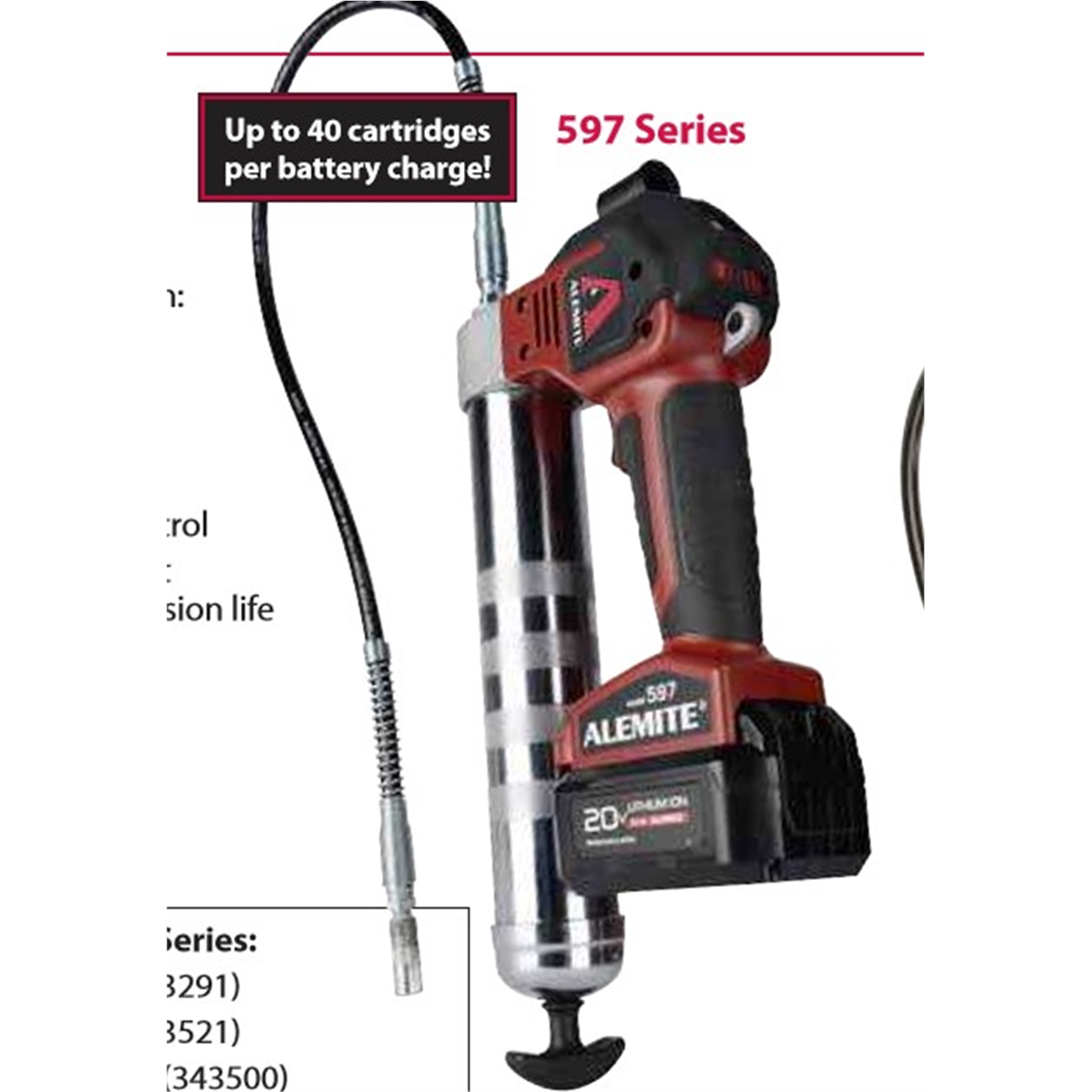 Alemite Grease Gun 20 Volt Lithium-Ion Powered...