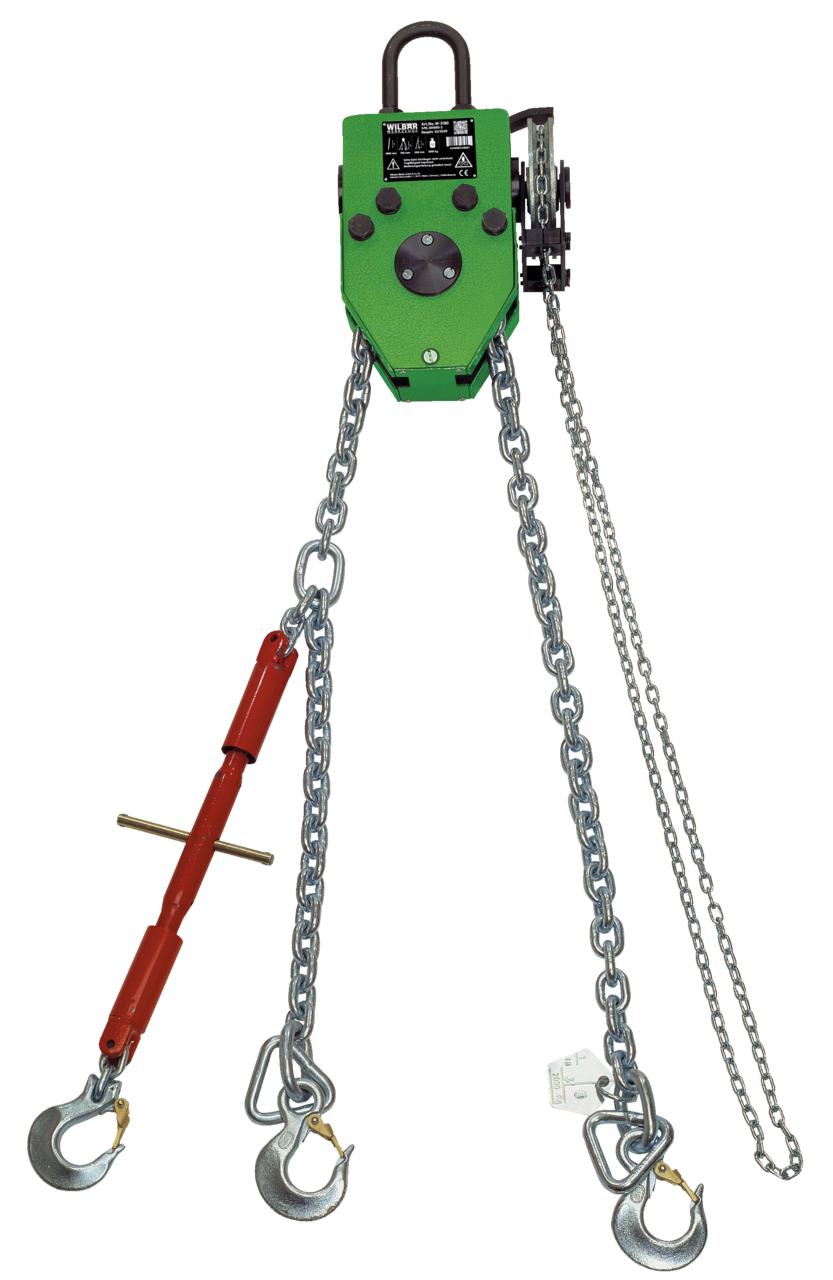 Hand chain wheel with disc, screw, heavy tension pin