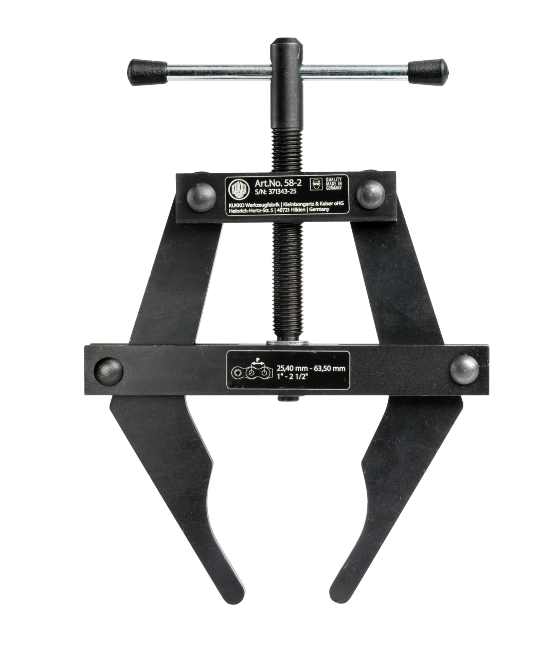 Clamp with a spread of 25,4 mm - 63,5 mm