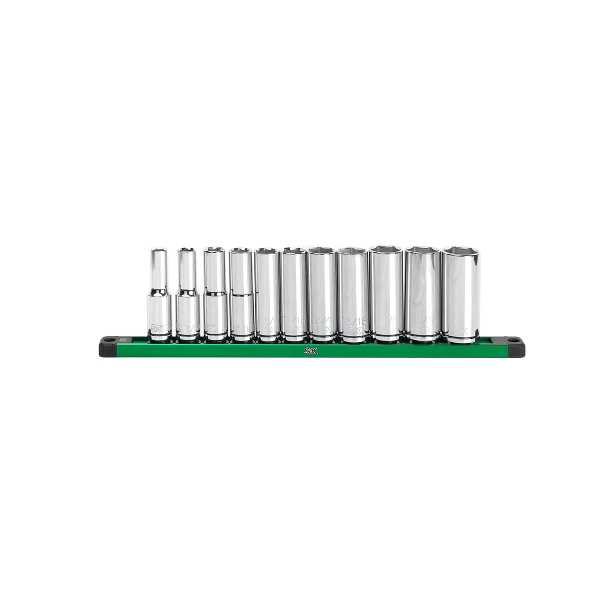 1/2" Drive, 11 Piece, 6 Point, Deep, SAE Chrome So... (image for) 1/2" Drive, 11 Piece, 6 Point, Deep, SAE Chrome So...