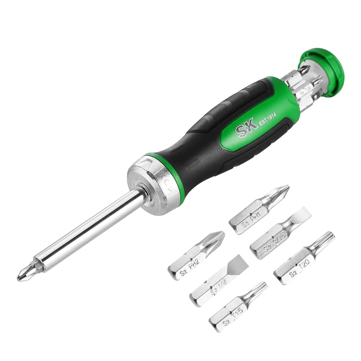 7-in-1, 216-Position Reversible Ratcheting Screwdr... (image for) 7-in-1, 216-Position Reversible Ratcheting Screwdr...
