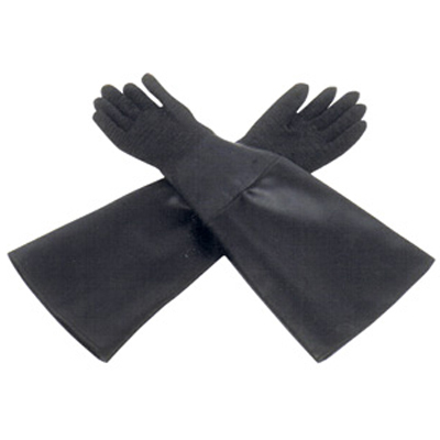 Sandblasting Gloves Rubber, Cloth Lined 24 In L x 6 Inch Dia